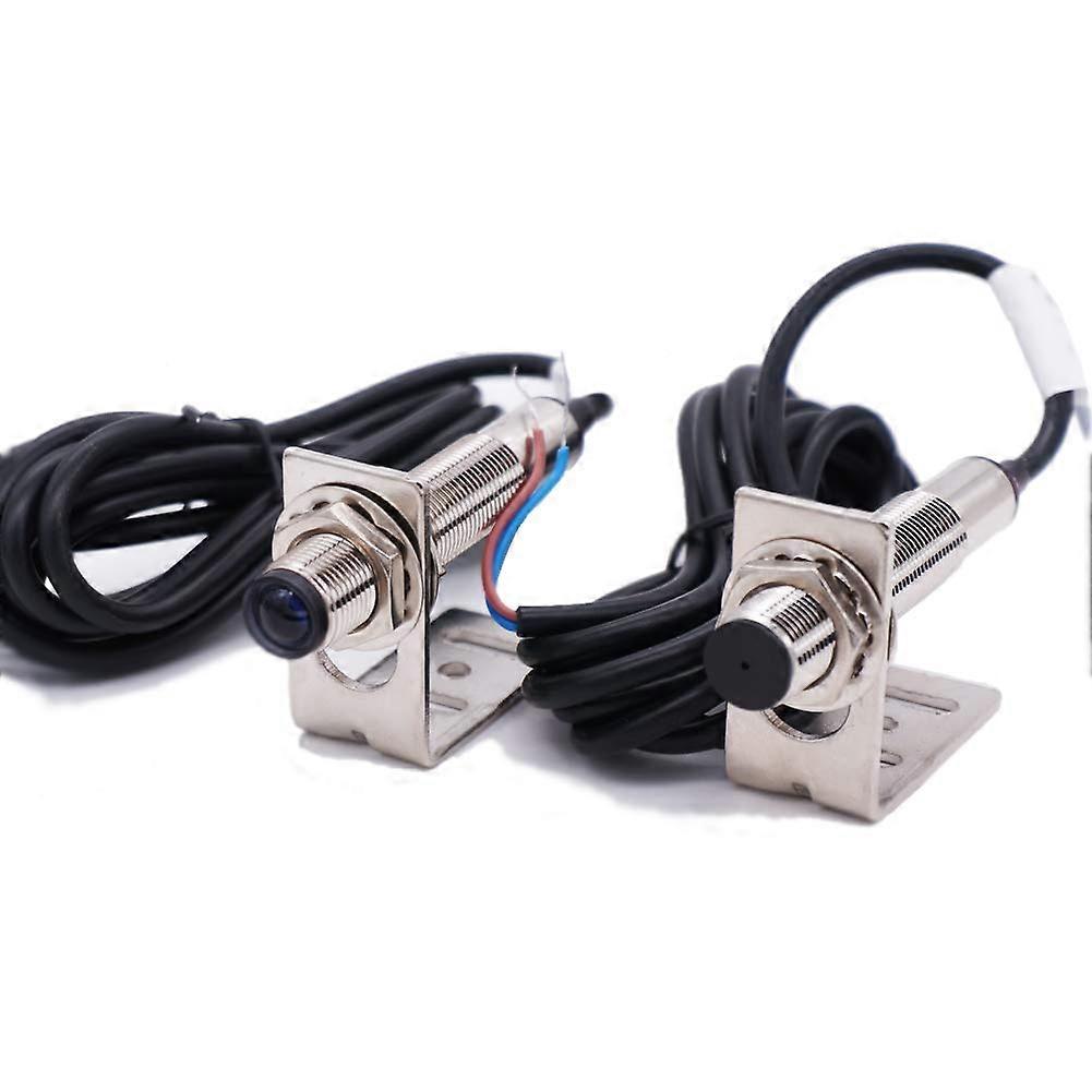 1 Pair 0-20M Through-Beam Reflection Optical Photoelectric Beam Sensor NPN NO photoelectric Sensor Switch