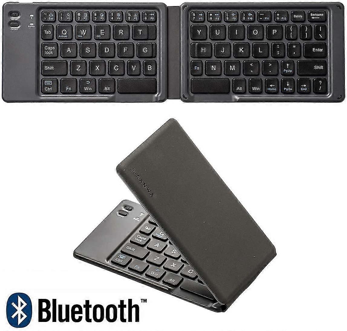 Foldable Bluetooth Keyboard, Rechargeable Wireless Ultra-thin Pocket G