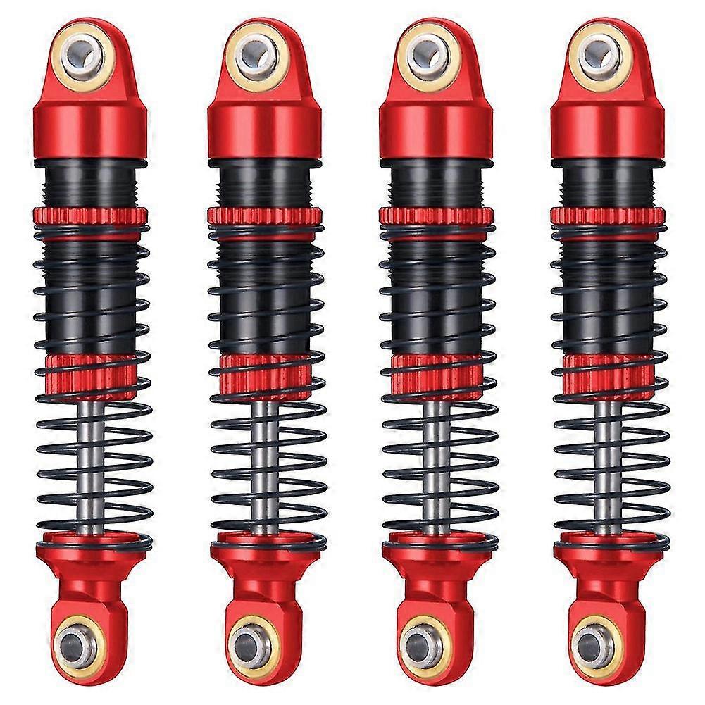 4 Pcs For 1/18 -4m Simulation Climbing Model Car Aluminum Alloy Can Be Filled With Oil,red