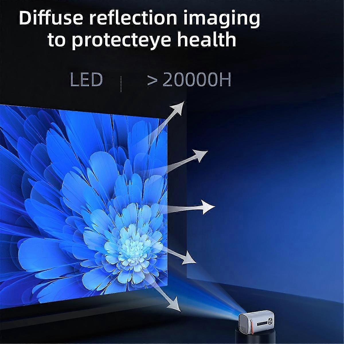 T100 Home Projector Mini Portable Multifunctional Wifi Same Screen Version Hd Projector With Uk Plug