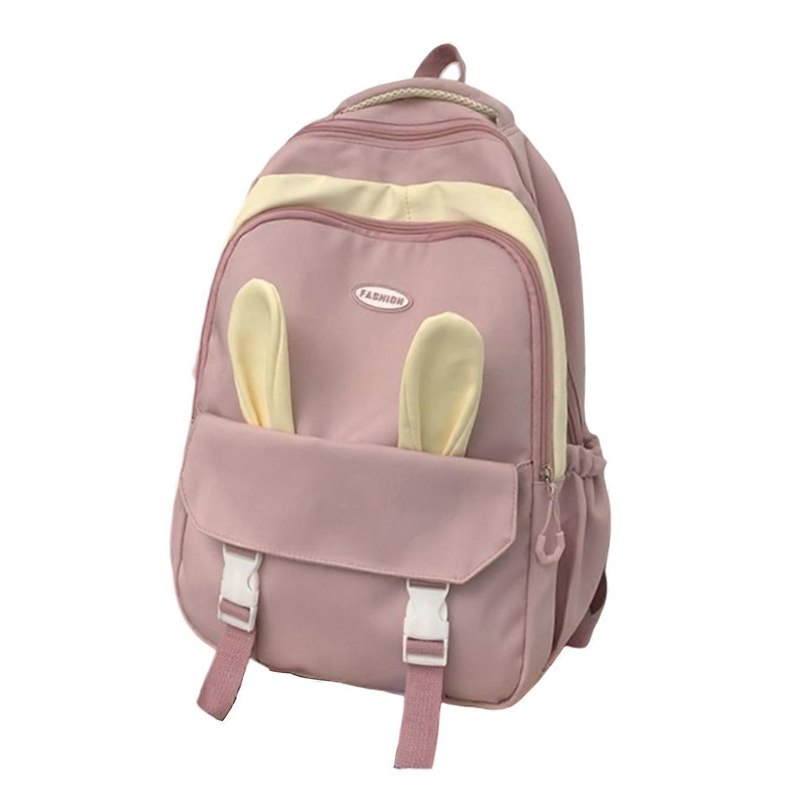 Anti-theft Waterproof Schoolbag for Girls Kawaii Rabbit Ears Daypack with Large Capacity for Female Teenage Girl Backpack
