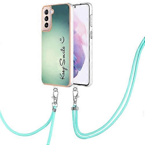 For Samsung Galaxy S21+ 5G Electroplating Dual-side IMD Phone Case with Lanyard