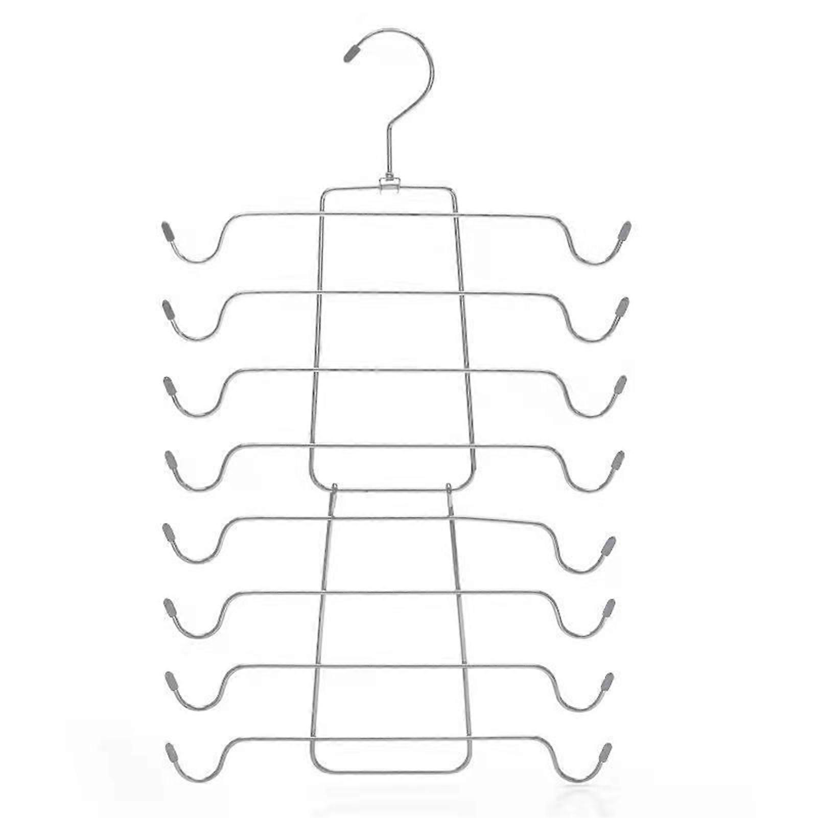 8 Layers Folding Tank Top Hanger Space-saving Clothes Storage Rack for Dorm Room