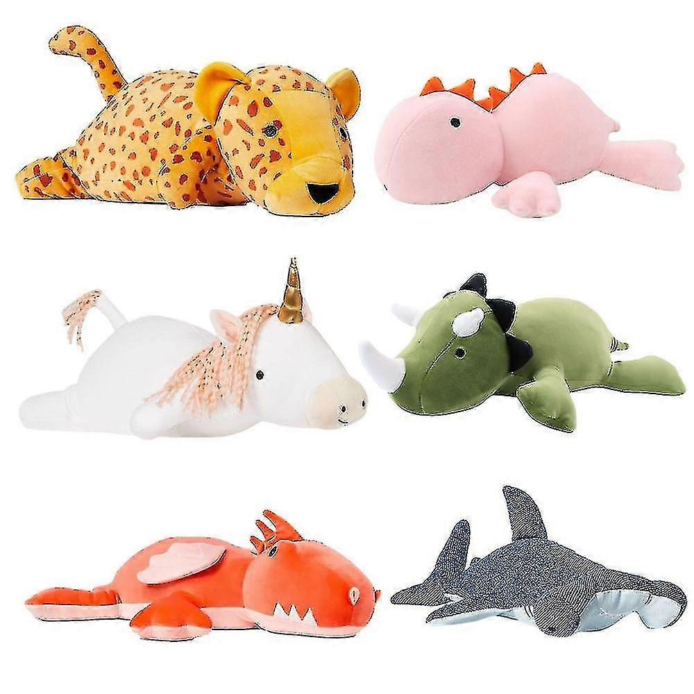 60cm Big Dinozaur ponderat jucărie de pluș desene animate umplute animale perna soft drăguț ziua de naștere cadou pentru copii H