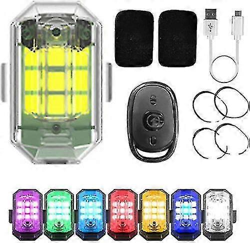 Lumière Stroboscopique LED Rechargeable - 7 Couleurs, Télécommande, USB | Pour Vélo, Drone, Signalisation Nuit