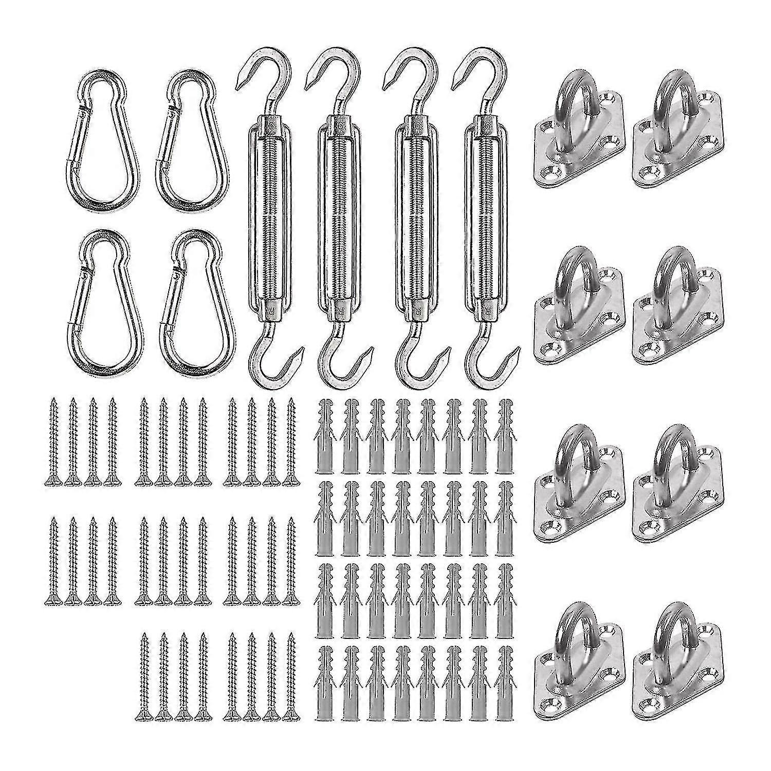 Sun Shade Sail Hardware Kit Compatible With Rectangle Triple-cornered Sails