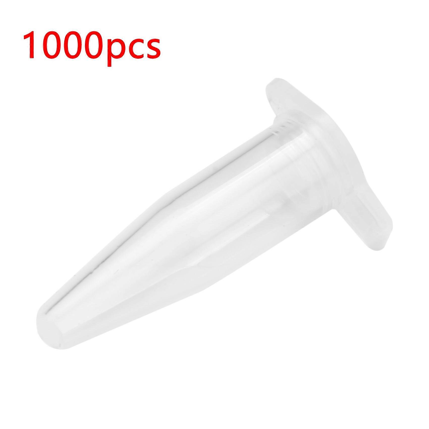 1000 Pcs 0.2ml Tubes à Centrifugeuse À Fond Rond w Capuchons Attachés Blanc Clair