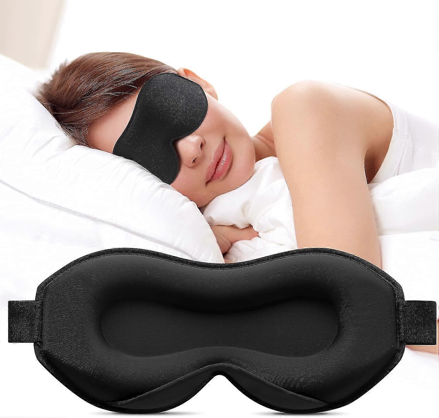 Sleeping Mask For Men And Women, 3d Side Sleeping Eye Mask, 100% Silk Blackout Eye Mask