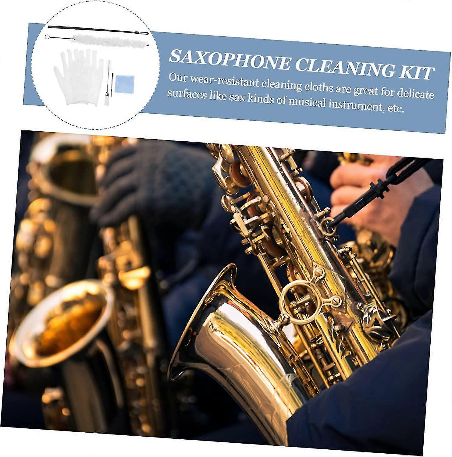 3 Sets Saxophone Cleaning Sets Saxophone Cleaning Kit Sax Tube inside Cleaner Saxophone Care Kits Brass Cleaner Saxophone Cleaning Cloth Alto 並行輸入 3 Sets Sax Cleaning Brush Cleaning Accessories Saxophone Dust