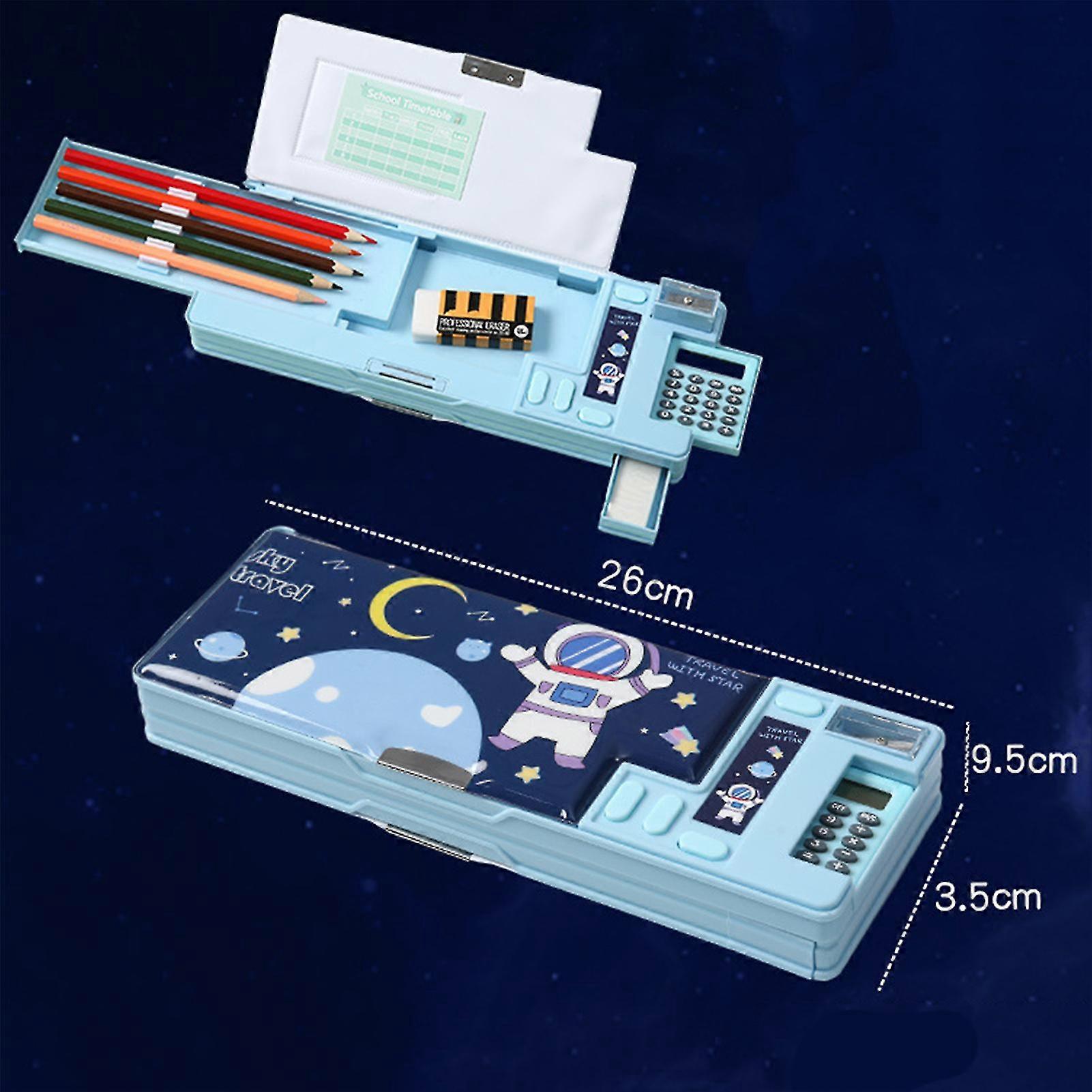 플라스틱 문구 주최자 상자 팝업 다기능 연필 케이스 생일 선물 어린이 청소년