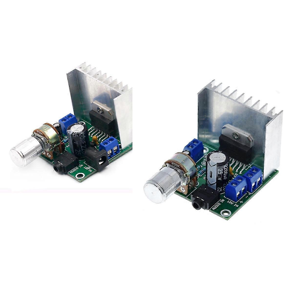 Tda7297 Digital Power Amplifier Board Two-channel Noise-free 9v 12v15v 15w+15w Dc Socket + Wiring S