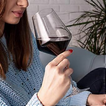 Große Rotweingläser 6er Set | 420 ML | Avantgarde-Kollektion | Große Kristall Weingläser, Weinprobierset, Weißwein Gläser | Wein mit flachem Boden