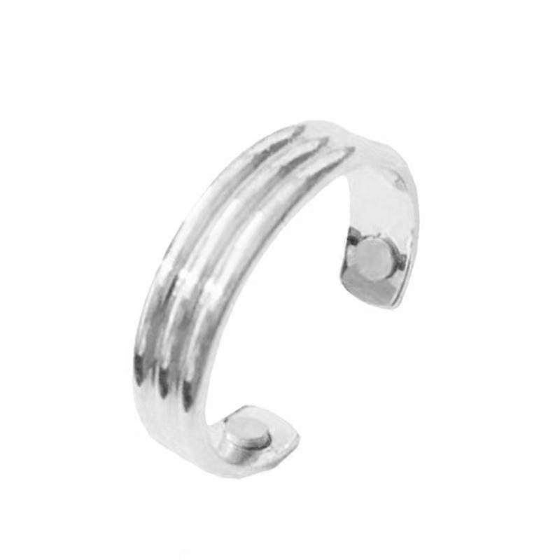 Lymphatic Drainage Therapeutic Magnetic Ring(embossing Silver)