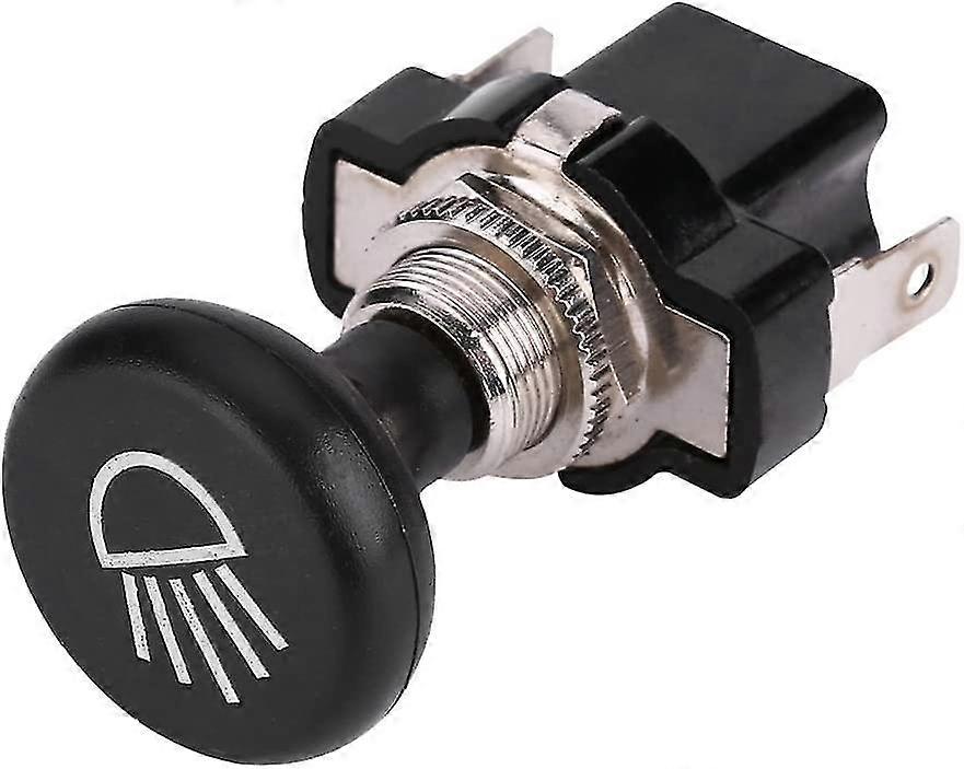 Push Pull Light Switch, 12vcar Golf Cart Head Light Switch Push/pull Type Black1pcs)