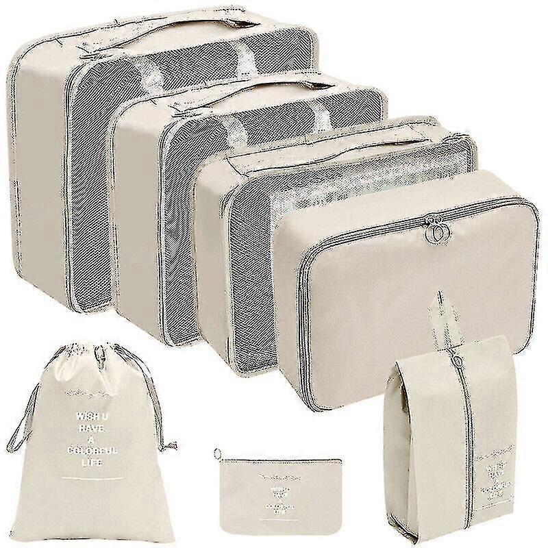 Large Pieces Organiser Set Luggage Suitcase Storage Bags Packing Travel Cube