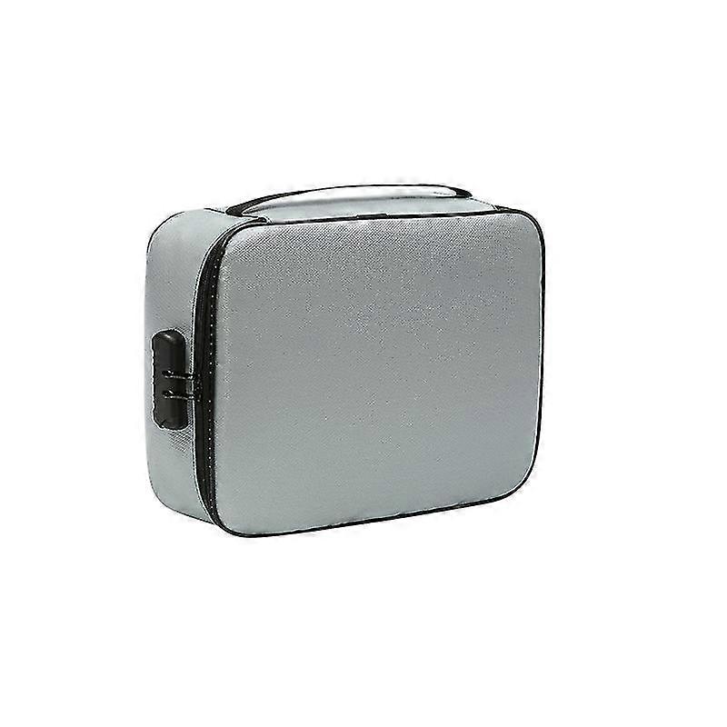 Fireproof Document Organizer Bag,safe Bag With Lock,multi-layer Portable Filing Storage Bag,grey