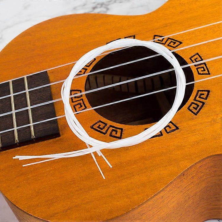 Sets White Ukulele Strings Acoustic Nylon Ukulele Strings Ukulele Parts