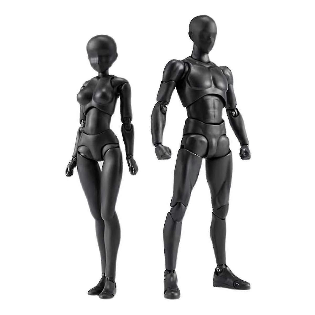 Pvc Model With Box Drawing Models For Artists(female+male,black)