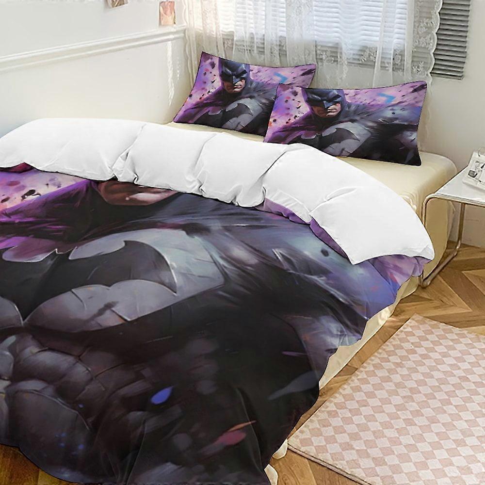 v2082  Bed Sheets Bedding Batman 3-Piece Bedding Set Soft Warm And Comfortable Bed Set with 1 Duvet Cover And 2 Pillowcases Bed Sheets  yuq2082