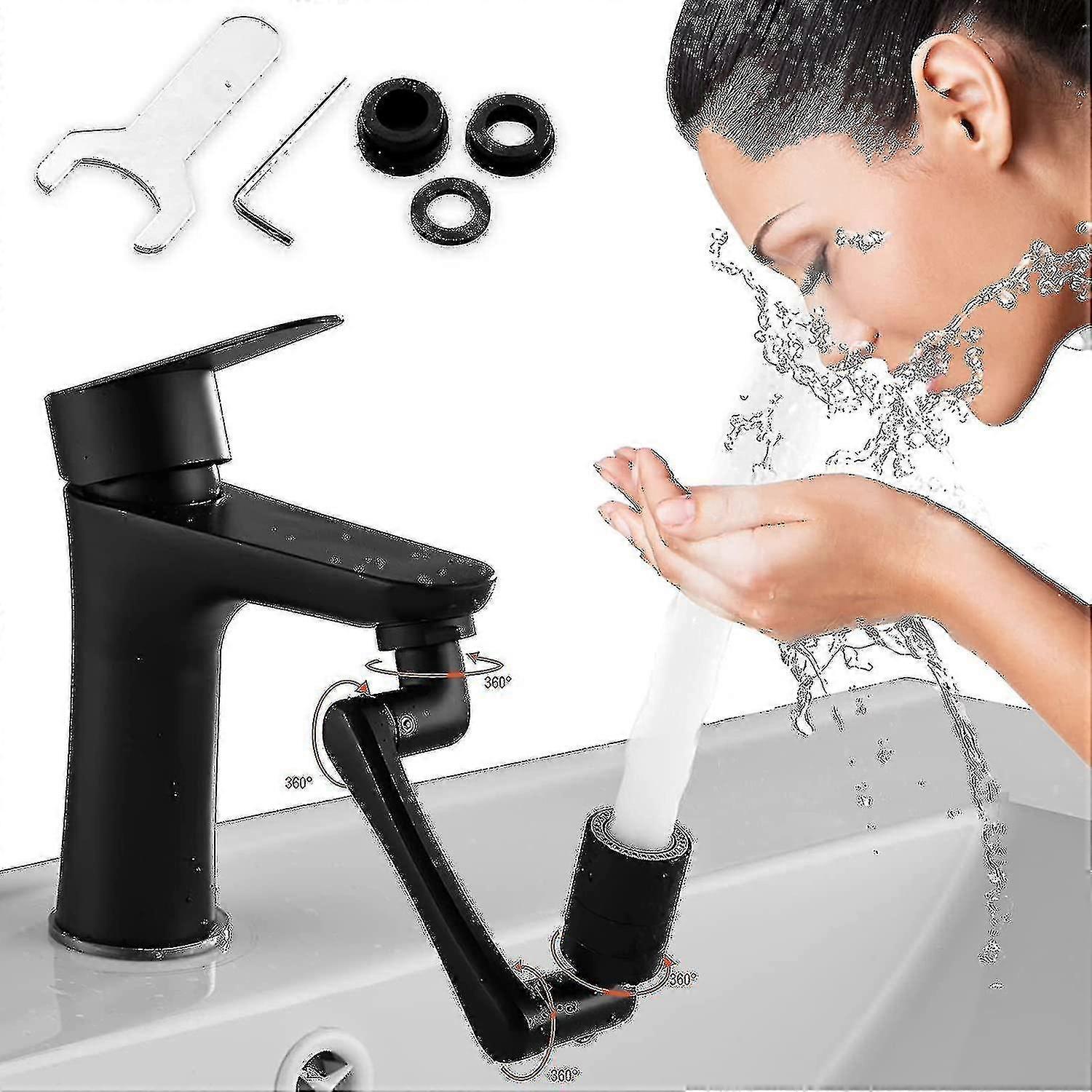 1440 Universal Rotating Faucet Extender, 1080+360 Large-angle Faucet Aerator With 2 Water Outlet Modes Best Gift