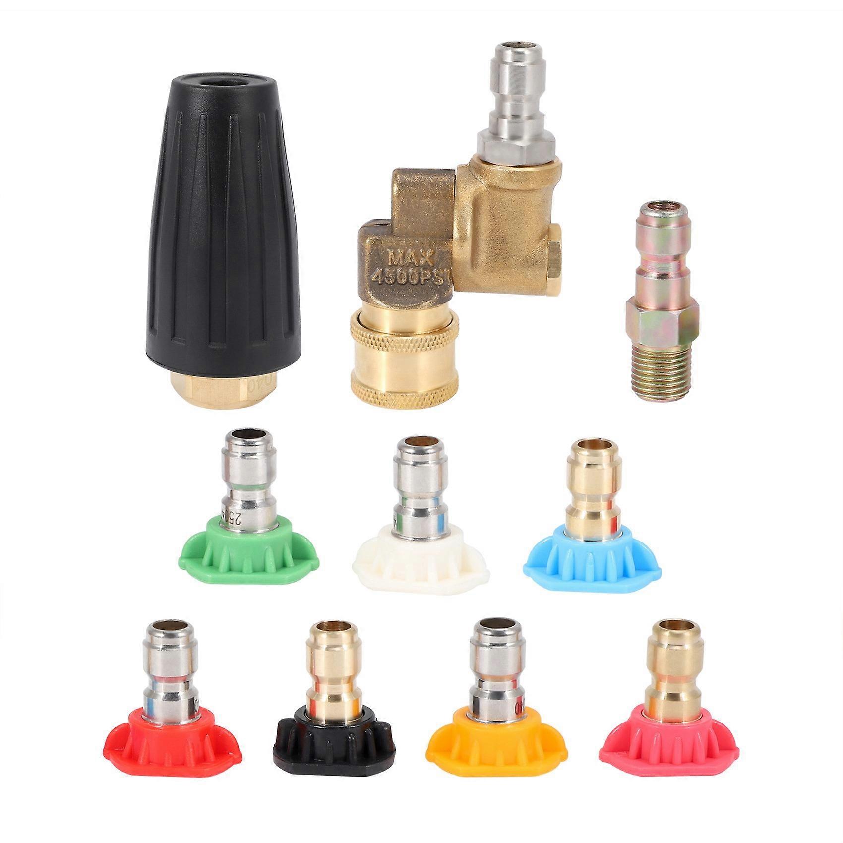 Pressure Washer Accessories Kit, Pressure Washer Rotating Turbo Nozzle 4000PSI , 1/4 Inch Quick Piv