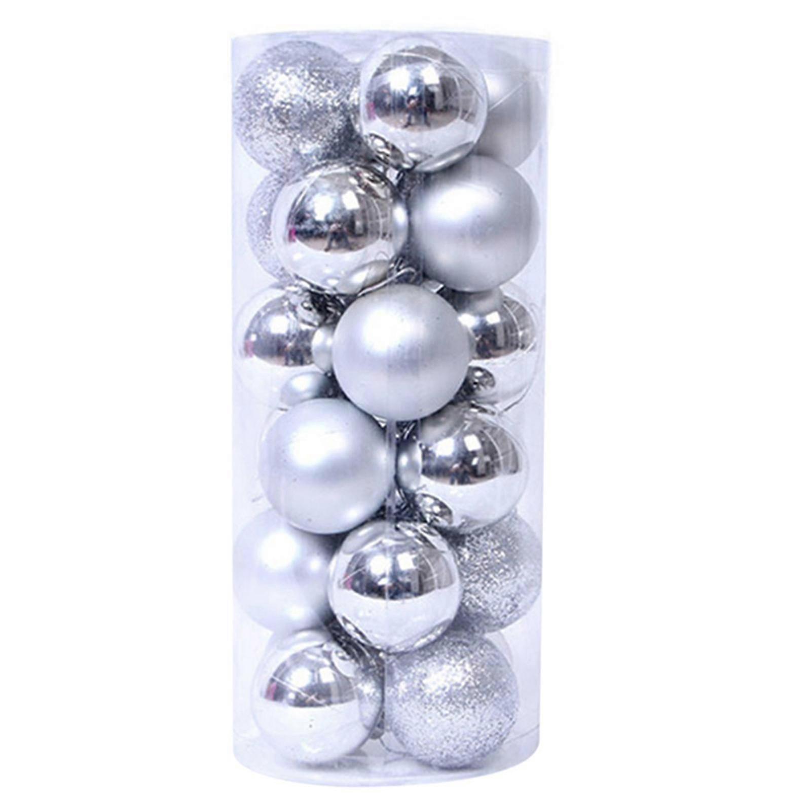 24ks Vianočné lopty Ornaments Shatterproof vianočné stromček gule Dekorácie Ozdoby Baubles Set