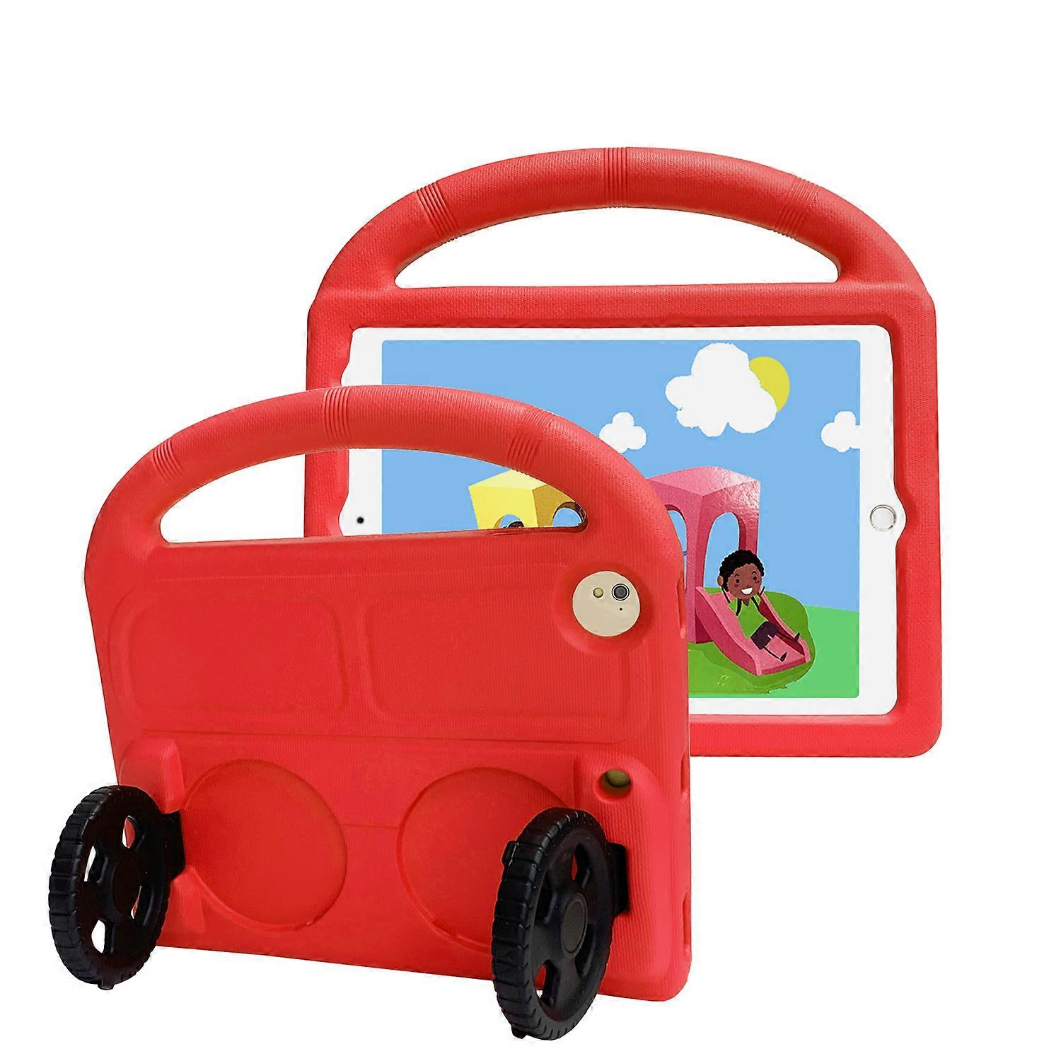 Wheel Design Case for ipad 6 Air2 2014, Kid Friendly, Shockproof, Camera Protection, with Handle,Durable