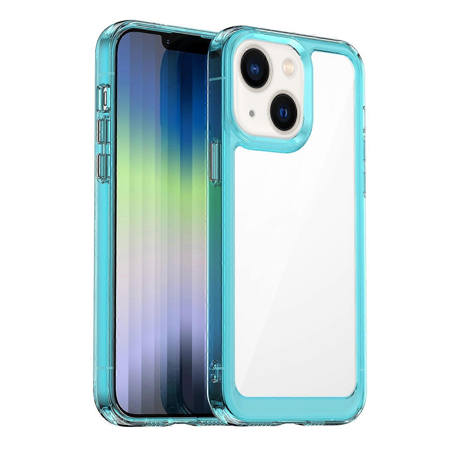 For iPhone 14 Plus Colorful Series Acrylic + TPU Phone Case