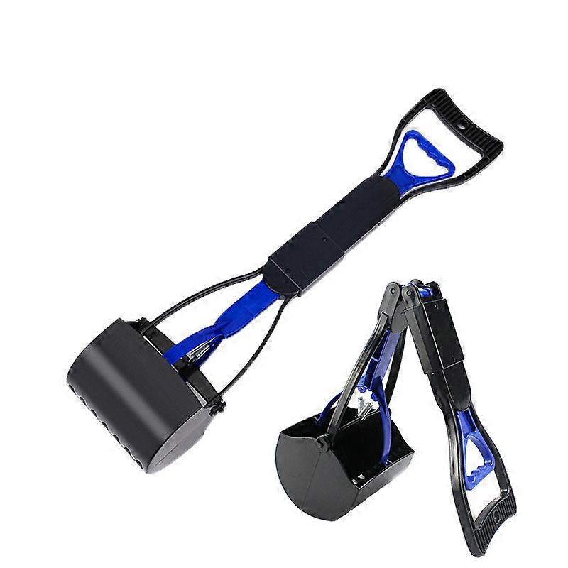 Blue Shovels Poop Picker Pet Supplies Pick Up Toilet Larger Clamp Long Handle Foldable Dog Toilet Shovel Artifact