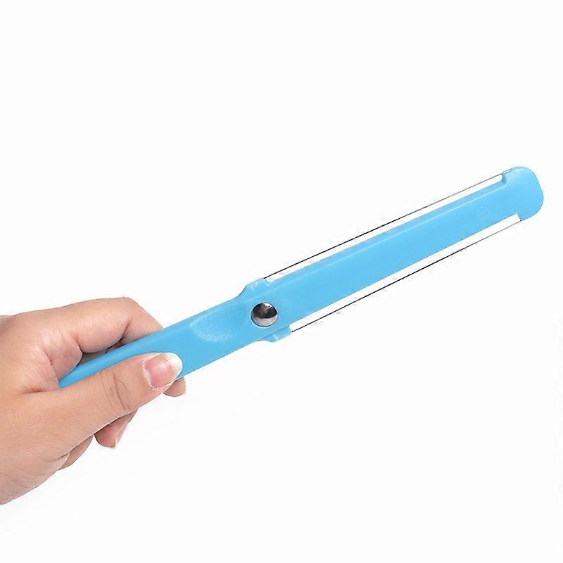 Cheese butter slicer (blue), stainless steel cake slicer with cheese cutting line, suitable for handheld block bread grinder for hard and semi hard ch