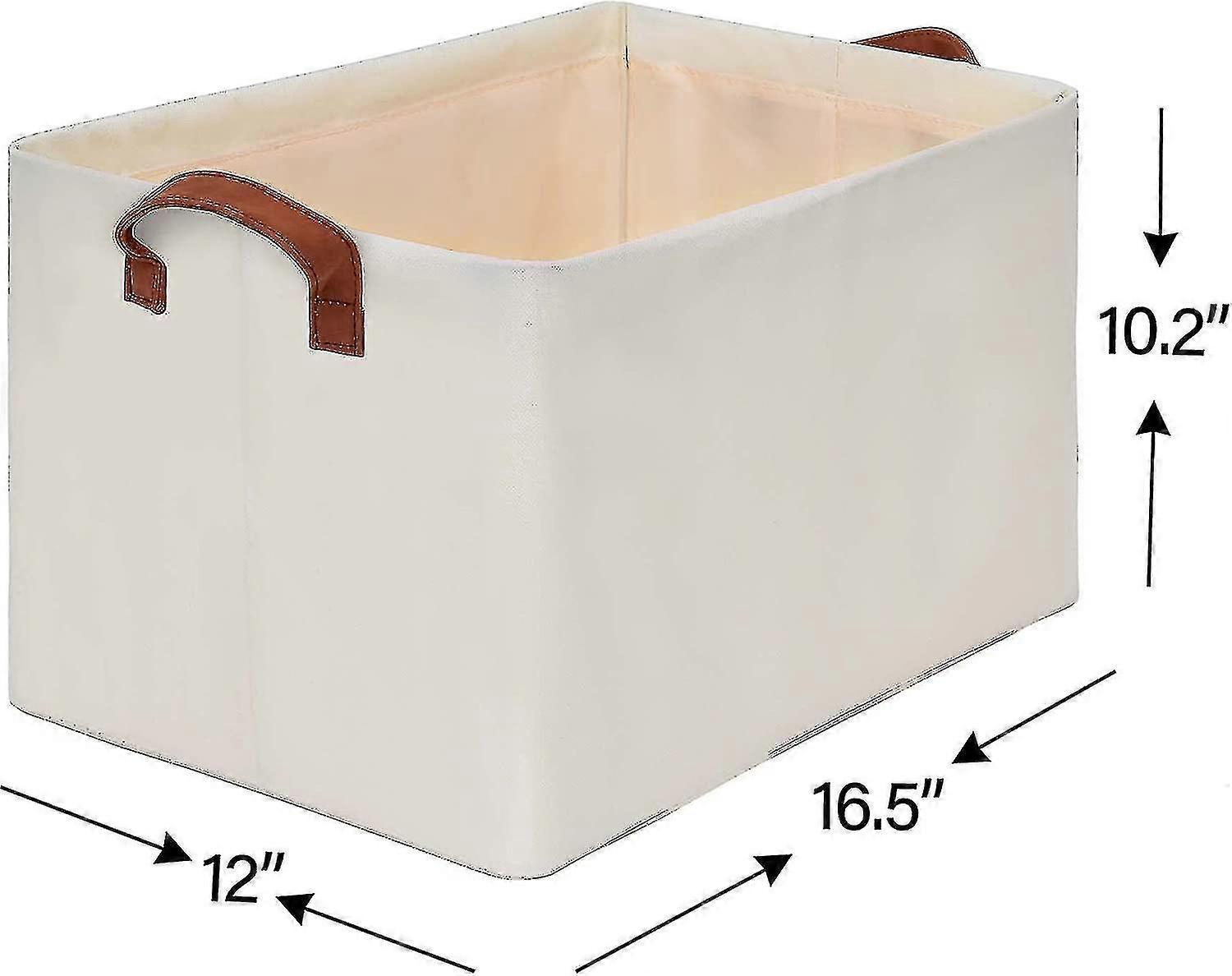 Storage Bins For Shelves With Metal Frame, Rectangle Storage Baskets