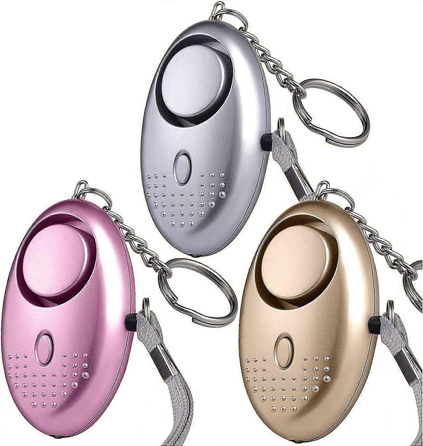 Home Alarm Pocket Alarm - Safesound 140dB Personal Alarm with Flashlight Keychain, Panic Alarm Self-Defense Siren for Women and Children (3 Pieces)