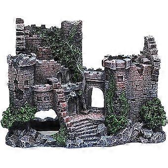 Resin Aquarium Decoration, Castle Fish Hideout, Realistic Details, Aquarium Accessory