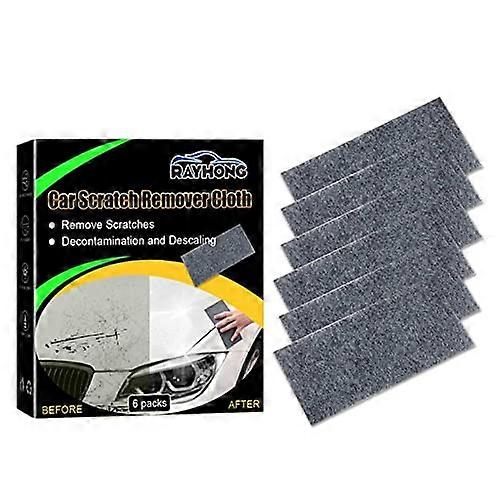 Nano Sparkle Cloth, Pack of 6 Car Scratch Removal Cloth Nano Magic for All Car Colours, Remove Light Scratches