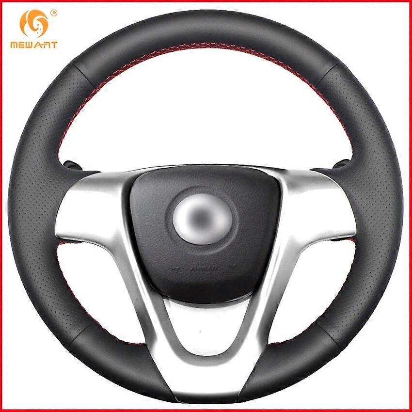 MEWANT Black Artificial Leather Car Steering Wheel Cover for Smart Fortwo 2009-2013 Smart Forjeremy 2013 Interior Accessories