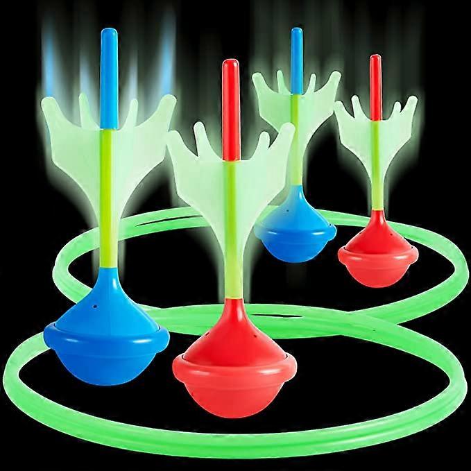 Lawn Darts Game Set for Kids and Adults - Glow in The Dark Outdoor Games Lawn Games for Adults and Family, Soft Tip Lawn Darts Set for Kids Camping Ga