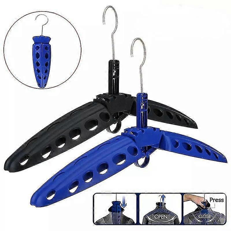 Folding Coat Hanger Heavy Scuba Wetsuit Storage Bracket Dry Suit RackBlack