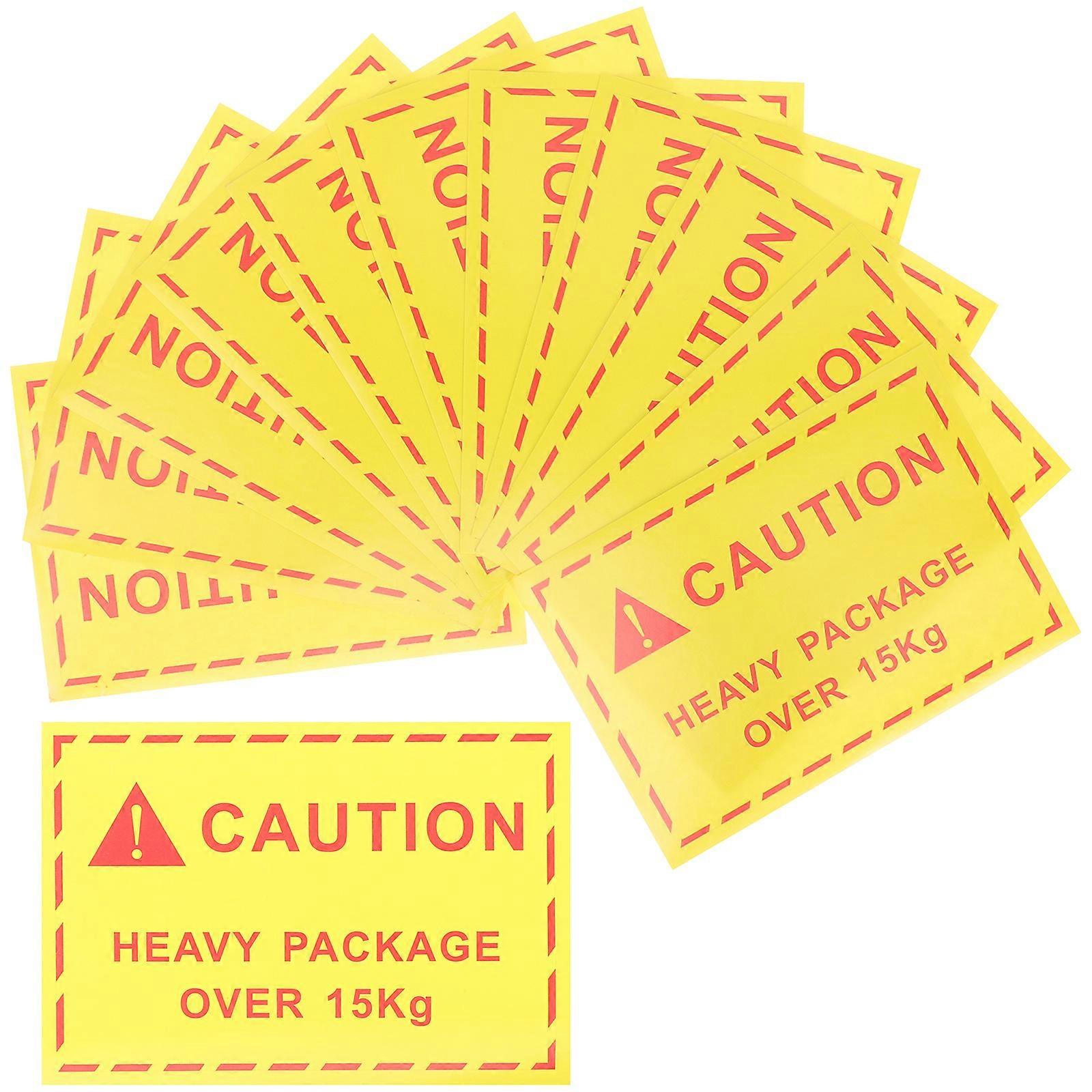 100pcs Heavy Objects Labels Adhesive Warning Stickers Special Handling Shipping Labels