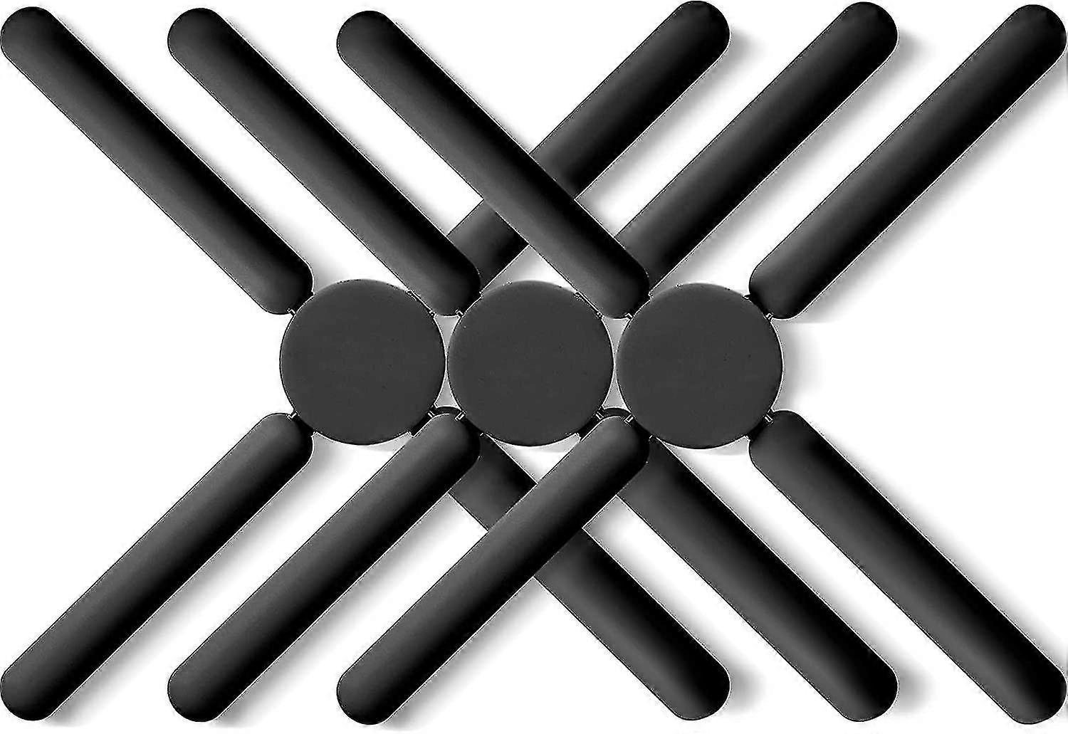 Set De 3 Trivets Plegables De Silicona Para Cuencos, Microondas, Macetas
