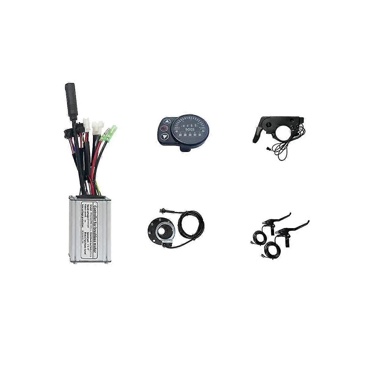 36v 48v 350w E-bike 17a Sine Wave Brushless Controller With Led900s Display E-bike Light Display
