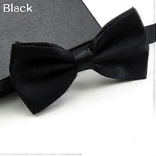 Men Classic Solid Color Bowtie Necktie Tuxedo Wedding Party Adjustable Bow Tie