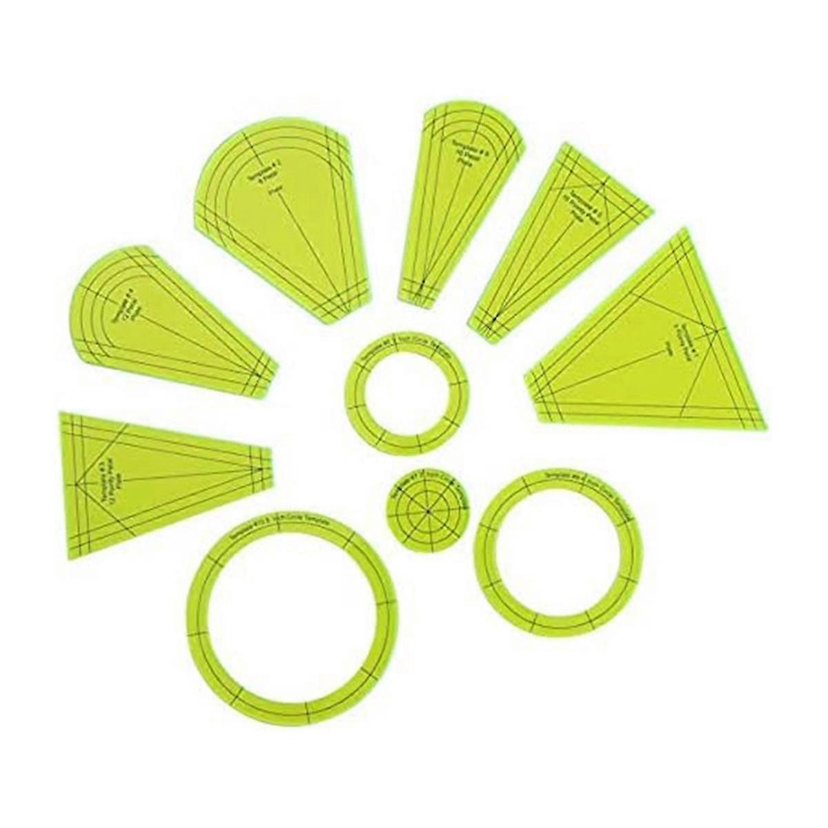 Dresden Quilting Template Set, Sewing Patchwork Ruler, DIY Sewing Ruler Template Patchwork Tool (10