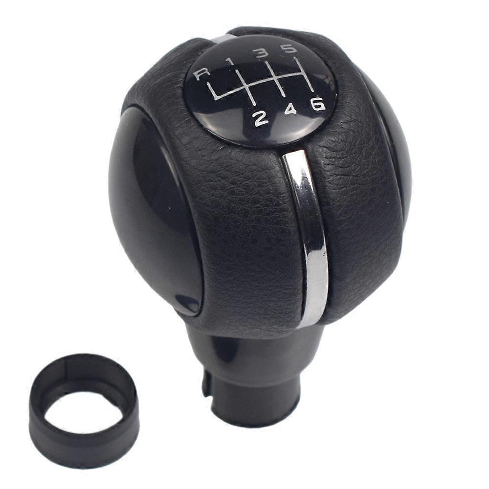 Black Leather+ABC 6 Speed Manual Gear Shift Stick Knob Fit For Mini Cooper F54 F55 F56 F57 F60 Gear Shift Knob-6 Speed