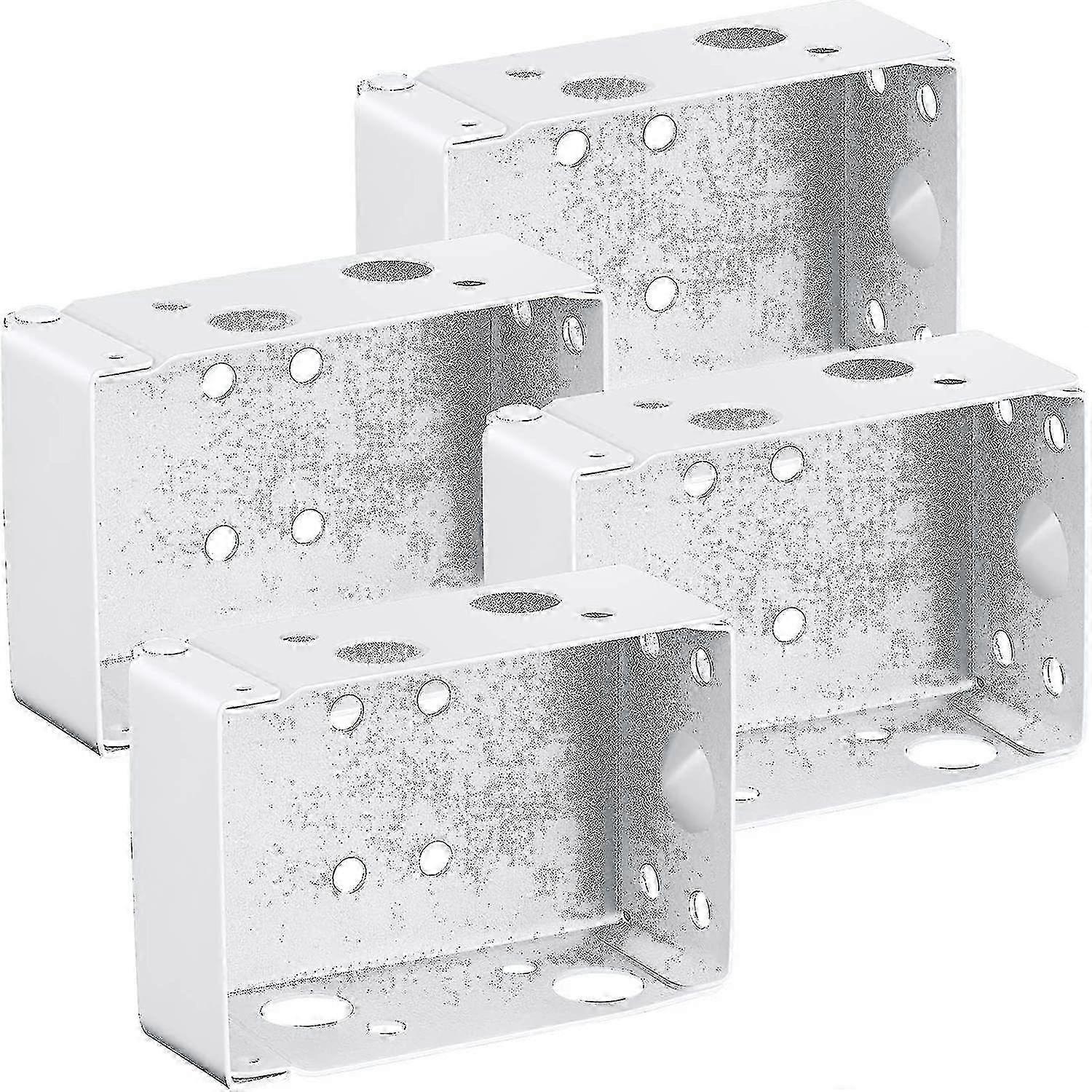 4 Pieces Blind Brackets 2 Inch Low Box Mounting Bracket For Headrail (white)