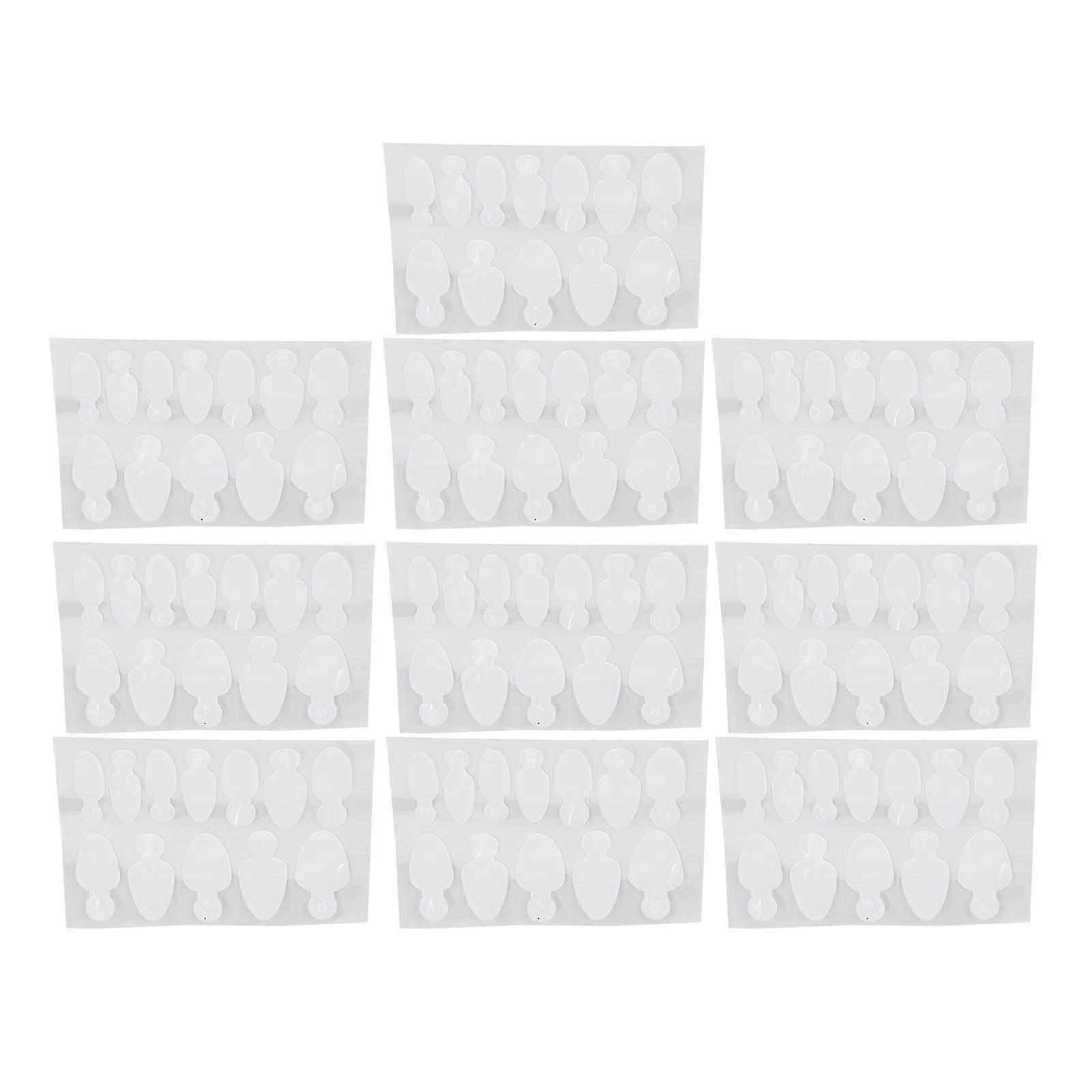 Nail Tip Guide Stickers for Extensions 10 Sheets Reusable with Size Numbers Type 1