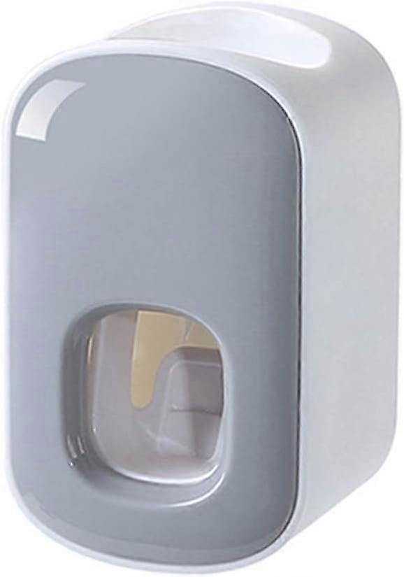 Wall Mounted Automatic Bathroom Toothpaste Dispenser - Toothpaste DispenserToothbrush Holder Punch Free Toothpaste Squeeze Artifact(Gray)