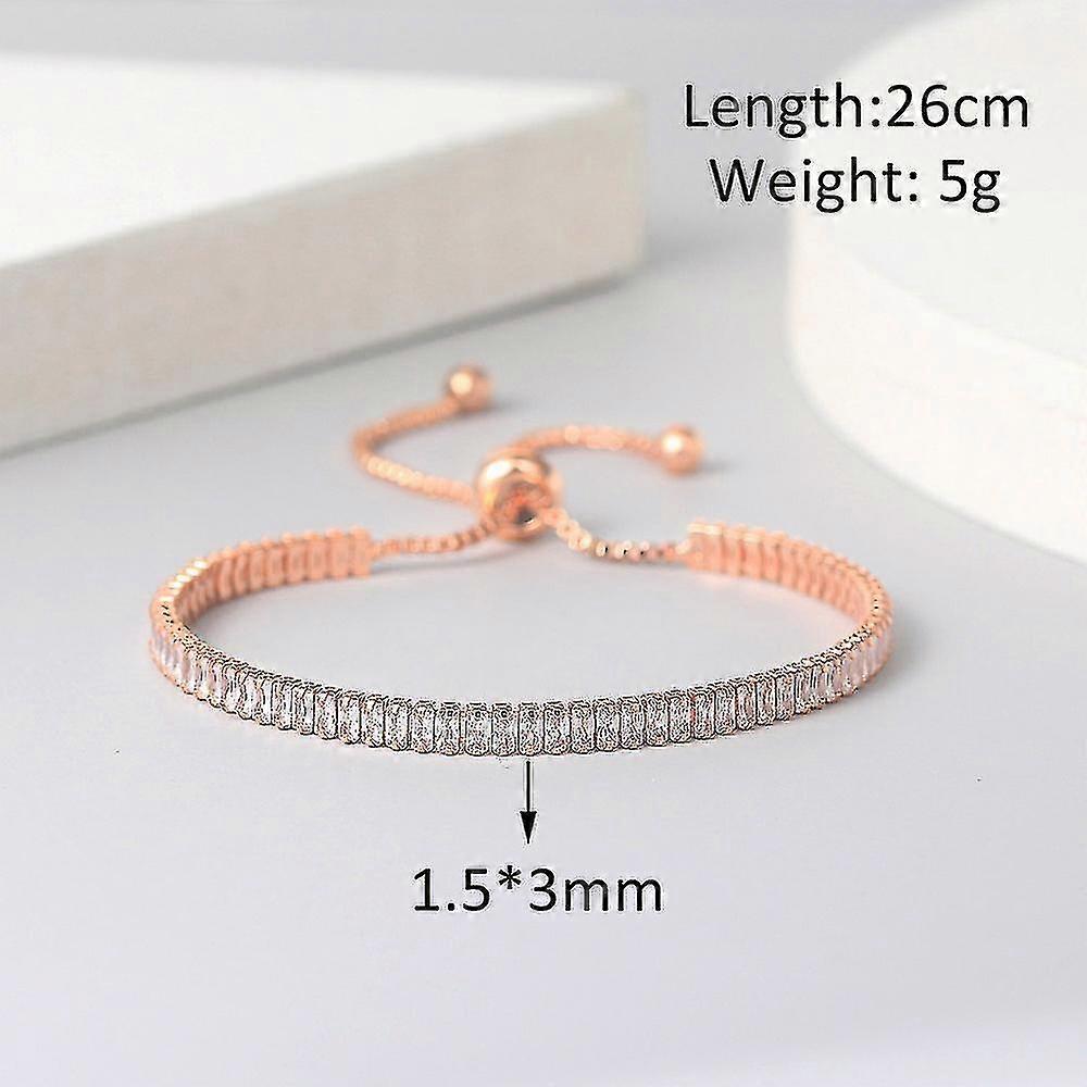 女性のための調節可能なさまざまなサイズのテニスブレスレット幾何学的なクリアジルコンの結婚式のパーティージュエリードロップシッピングアイテム2023 Dzh007