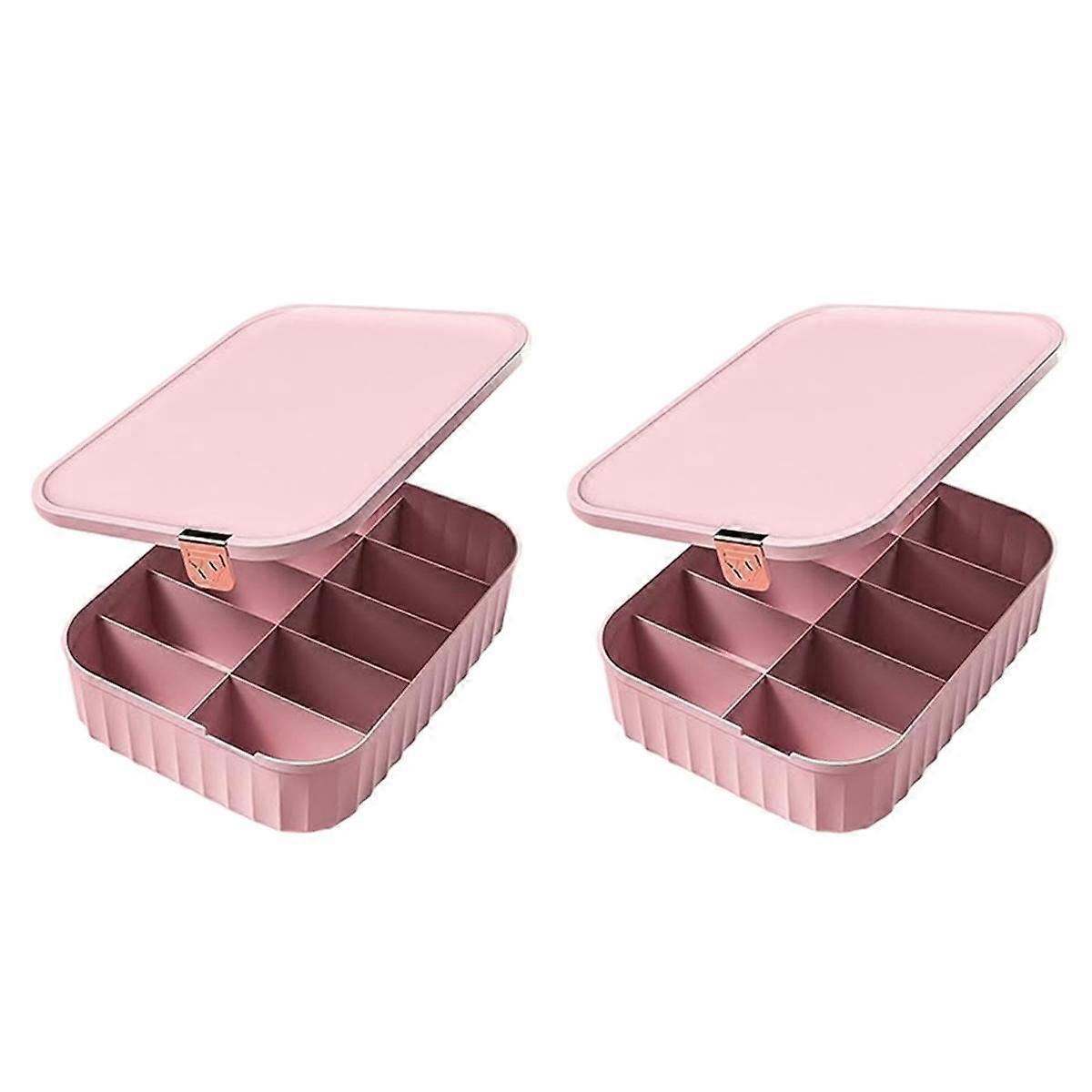 10 celle Sock Organizer Divisori Salvaspazio Calzini Organizzatore Cassetto, Forniture semplici moderne rosa