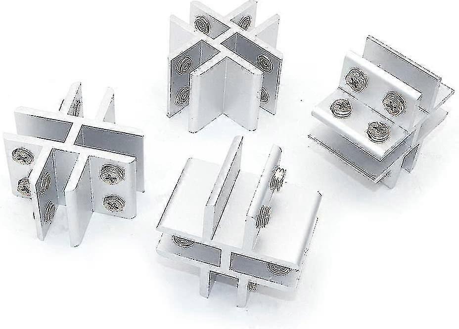 4 Pack Glass Clamps For Fixing To Panels Tables Panels