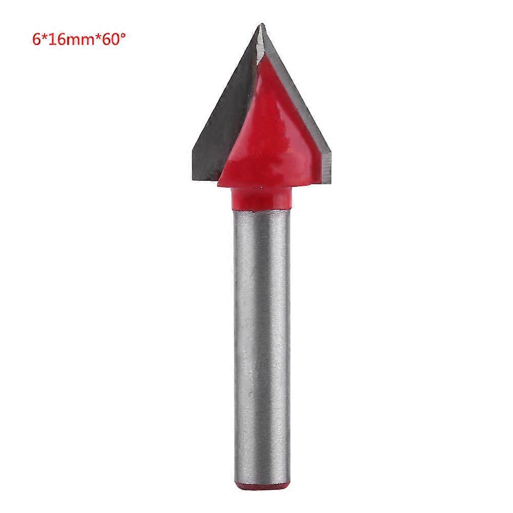 Tungsten Steel Woodworking CNC Router Bit of Sharpness VGroove Cutting Tool 6mm Shaft